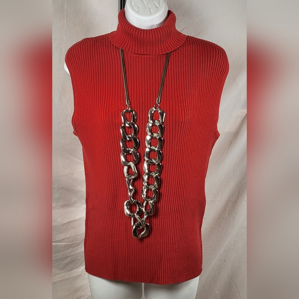 Chico's Interlocking Chunky Silver Link Rope Ligh… - image 2